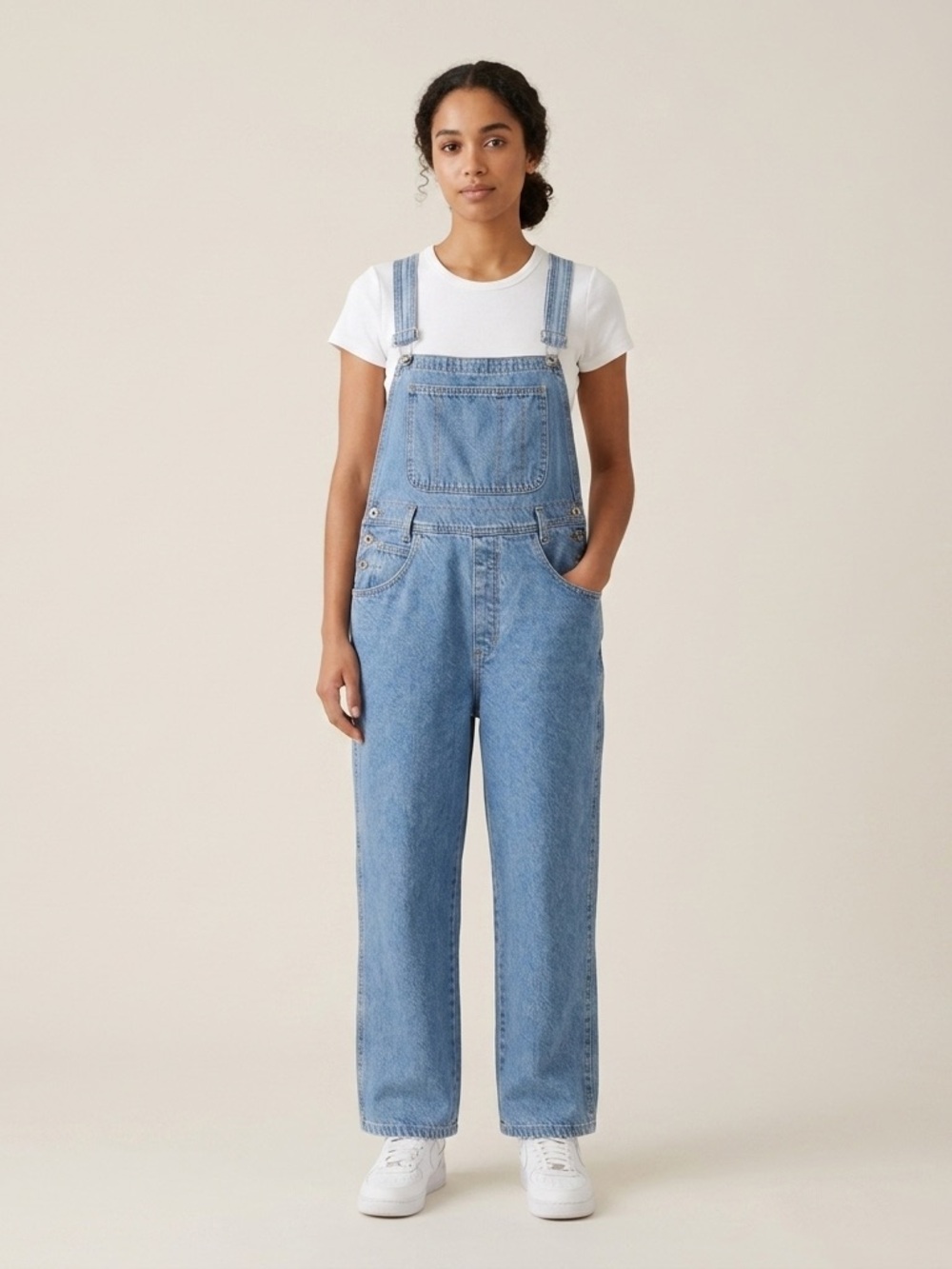 Vintage Relaxed Straight Leg Denim Bib Overalls - Small / Medium 🇨🇦